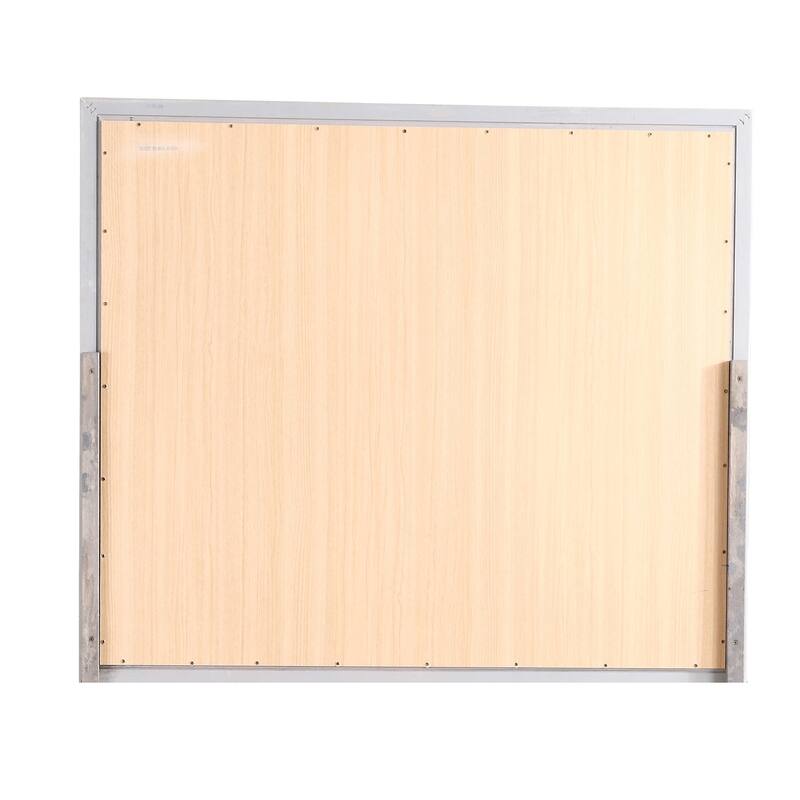 Wooden Framed Rectangular Dresser Mirror - 42" - Silver Champagne Finish