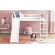 preview thumbnail 3 of 12, Loft Bed with Slide, Full Size, White