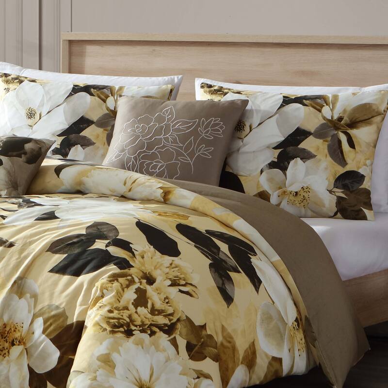 Bebejan Magnolia 100% Cotton 5 Piece Reversible Comforter Set