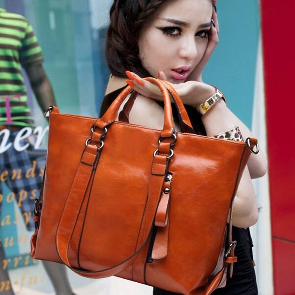 Fashion Pu Tote Women Leather Handbags Messenger Shoulder Bags. Opens flyout.