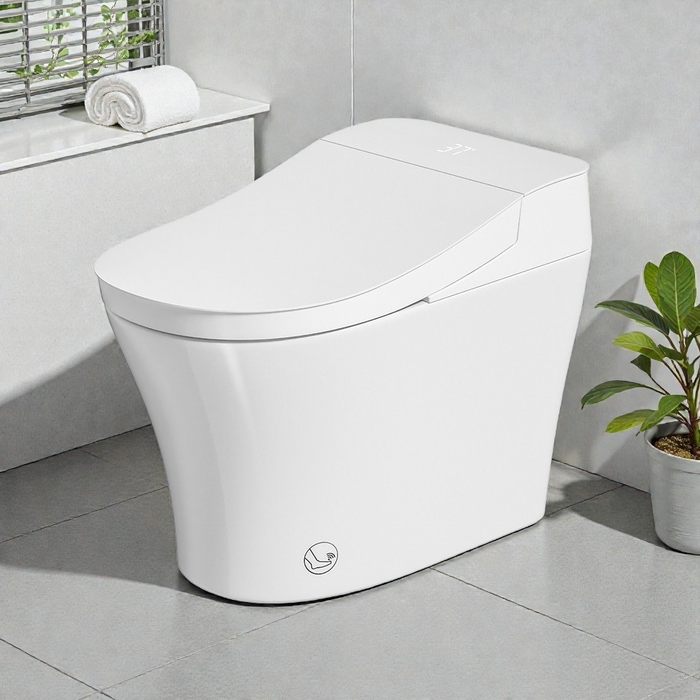 Smart Toilet Bidet One Piece Elongated with Built In Tank. Auto Open Close. Heated Seat. Warm Water. Dryer. CSA Certified