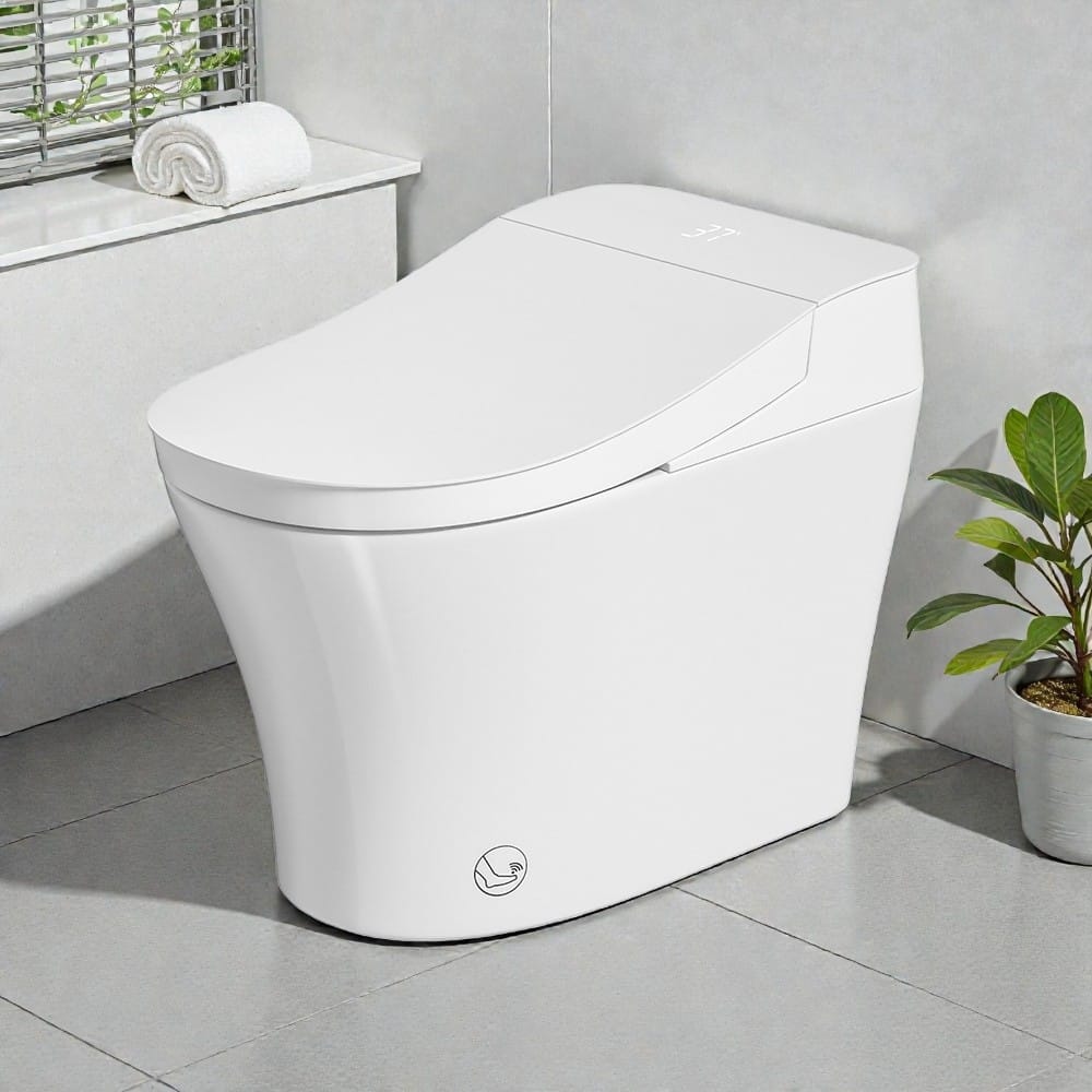 Smart Toilet Bidet One Piece Elongated with Built In Tank. Auto Open Close. Heated Seat. Warm Water. Dryer. CSA Certified
