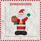 preview thumbnail 9 of 14, Fraser Hill Farm 10-Ft. Tall Santa Claus Holding a Gift, Blow Up Inflatable with Lights and Storage Bag