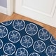 preview thumbnail 22 of 23, SAND DOLLAR Indoor Floor Mat By Kavka Designs 5'X5' - Blue