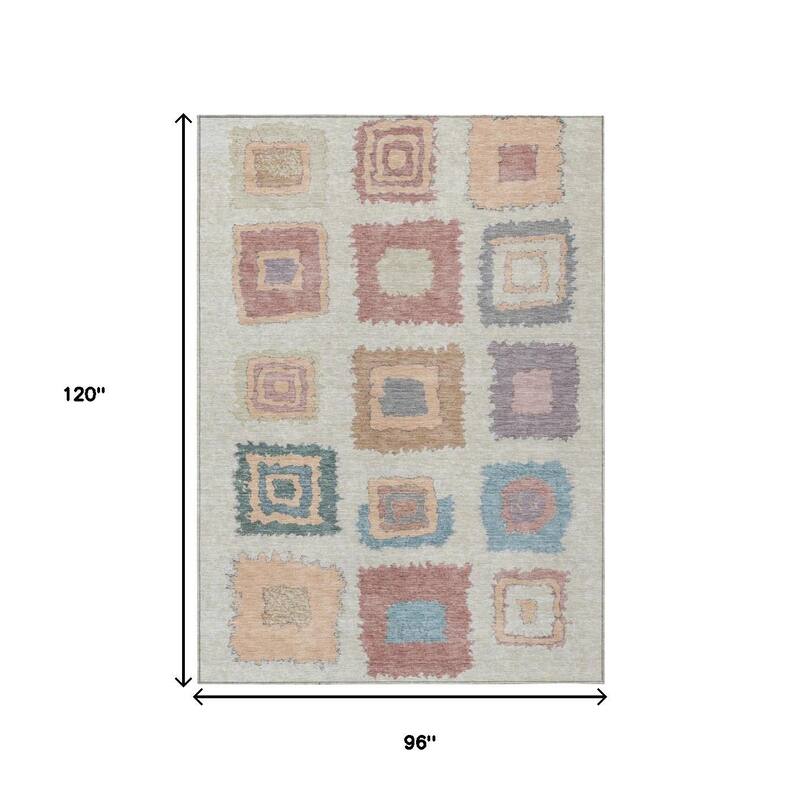 HomeRoots Geometric Transitional Rectangle Outdoor Rug