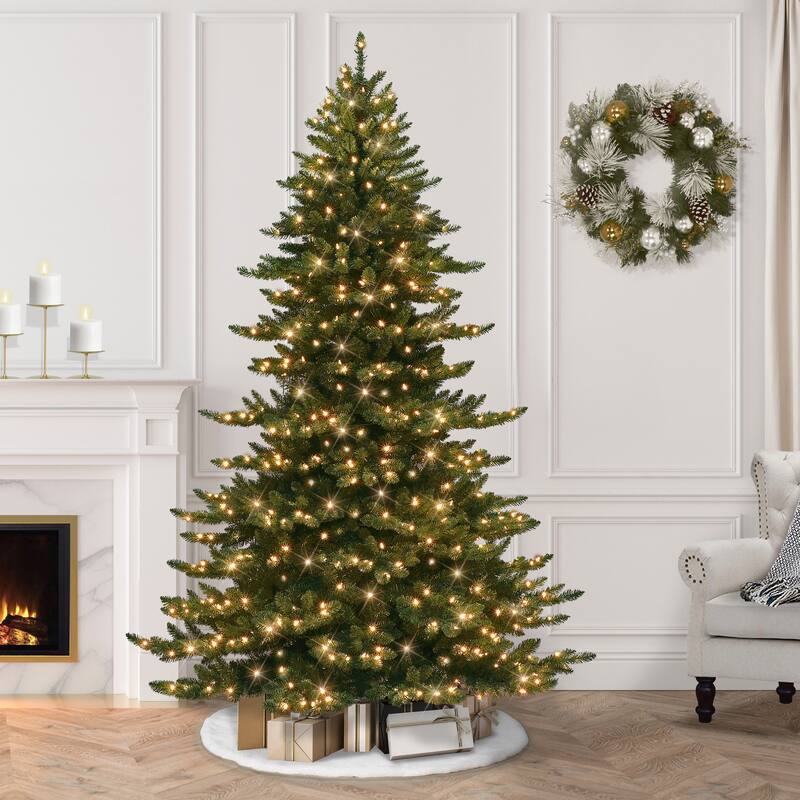 Puleo International 7.5 ft. Pre-Lit Royal Majestic Artificial Christmas Tree - Green