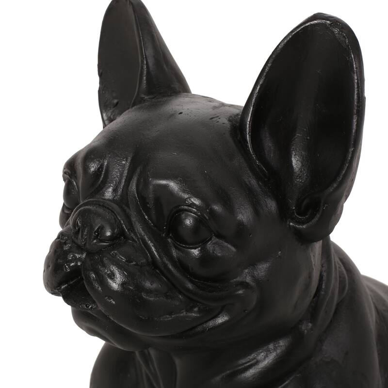Roomfitters 17-Inch French Bulldog Garden Statue, Cast Stone Outdoor Dog Sculpture