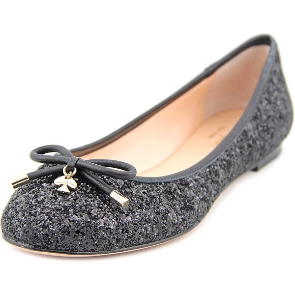 Kate Spade Willa Women Round Toe Canvas Black Flats