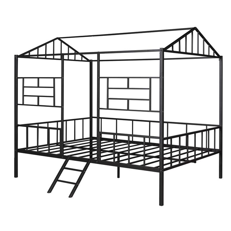 Metal Tree House Bed Frame for Kids, Twin/Full Size, Sturdy Frame, No Box Spring Required