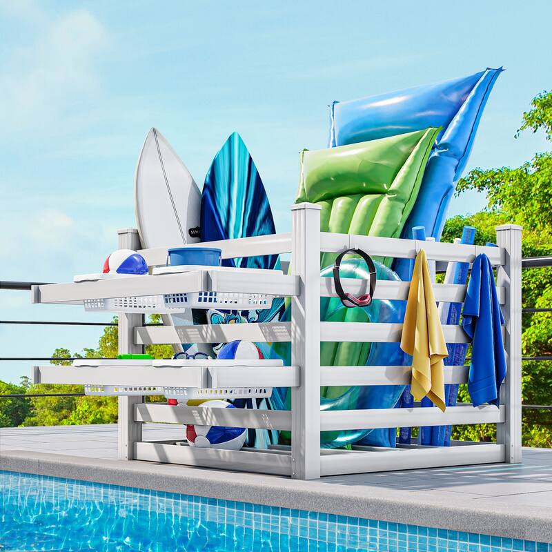 Moasis Outdoor Products Poolside Storage Organizer - White