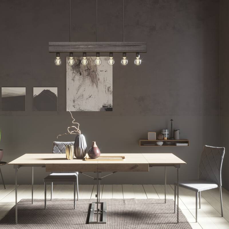 Hunter Donelson Linear Chandelier - Rustic, Farmhouse, Industrial - Kitchen Island, Dining Room