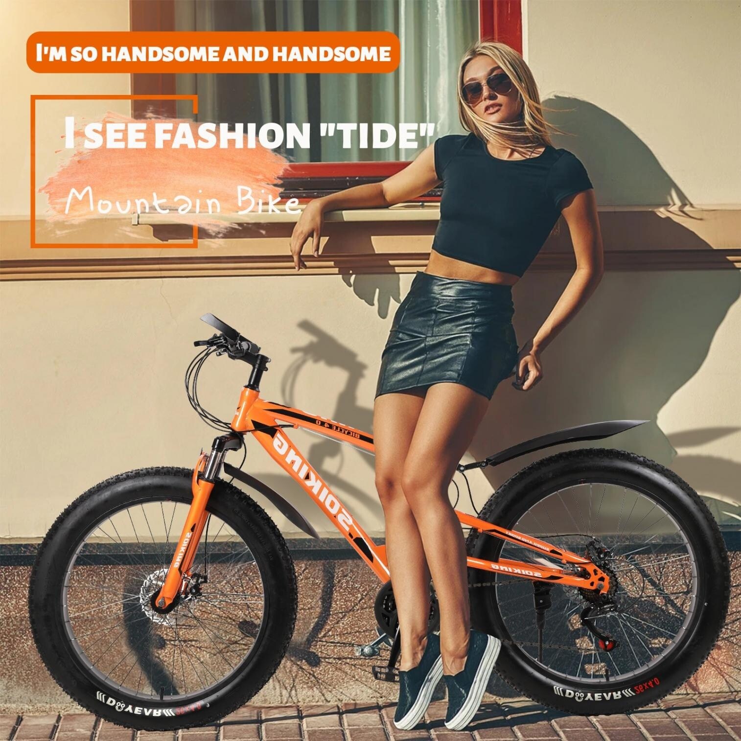 21 Speed Fat Tire Adult Mountain Bike 