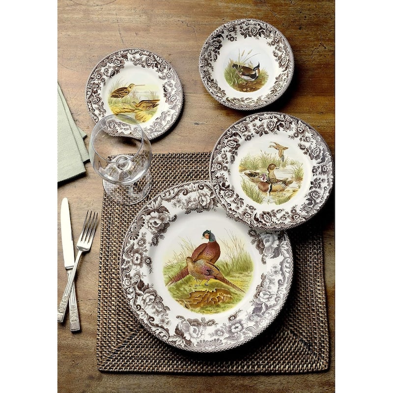 Spode Woodland Dinner Plate Birds Motif - 10.5