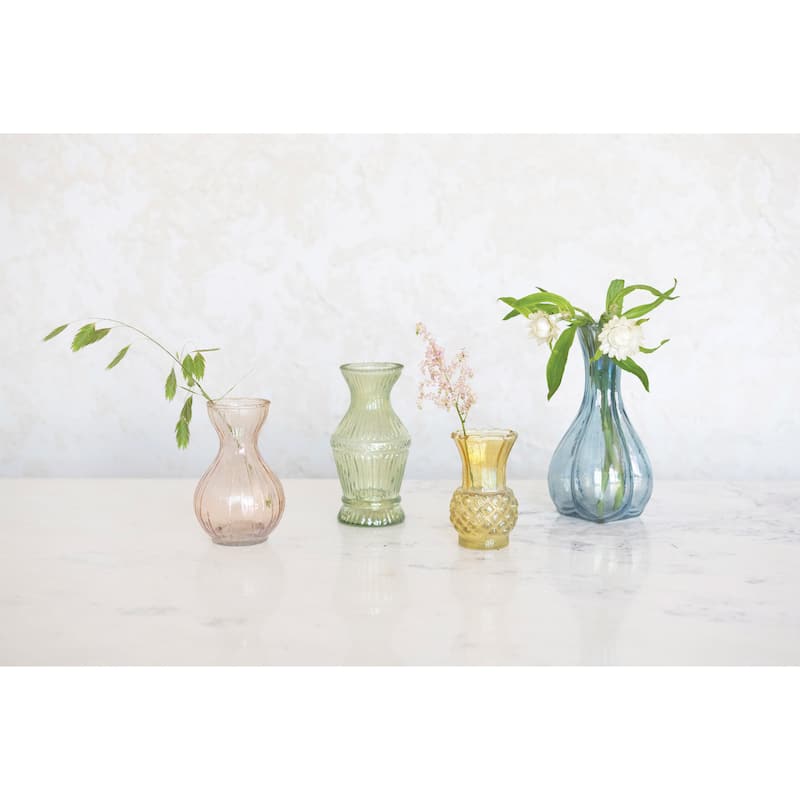 Decorative Debossed Glass Vases