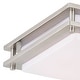 preview thumbnail 8 of 8, Horizon 12-in W LED Square Satin Nickel Mission Flush Mount Ceiling Light - 12-in W x 3.5-in H x 12-in D