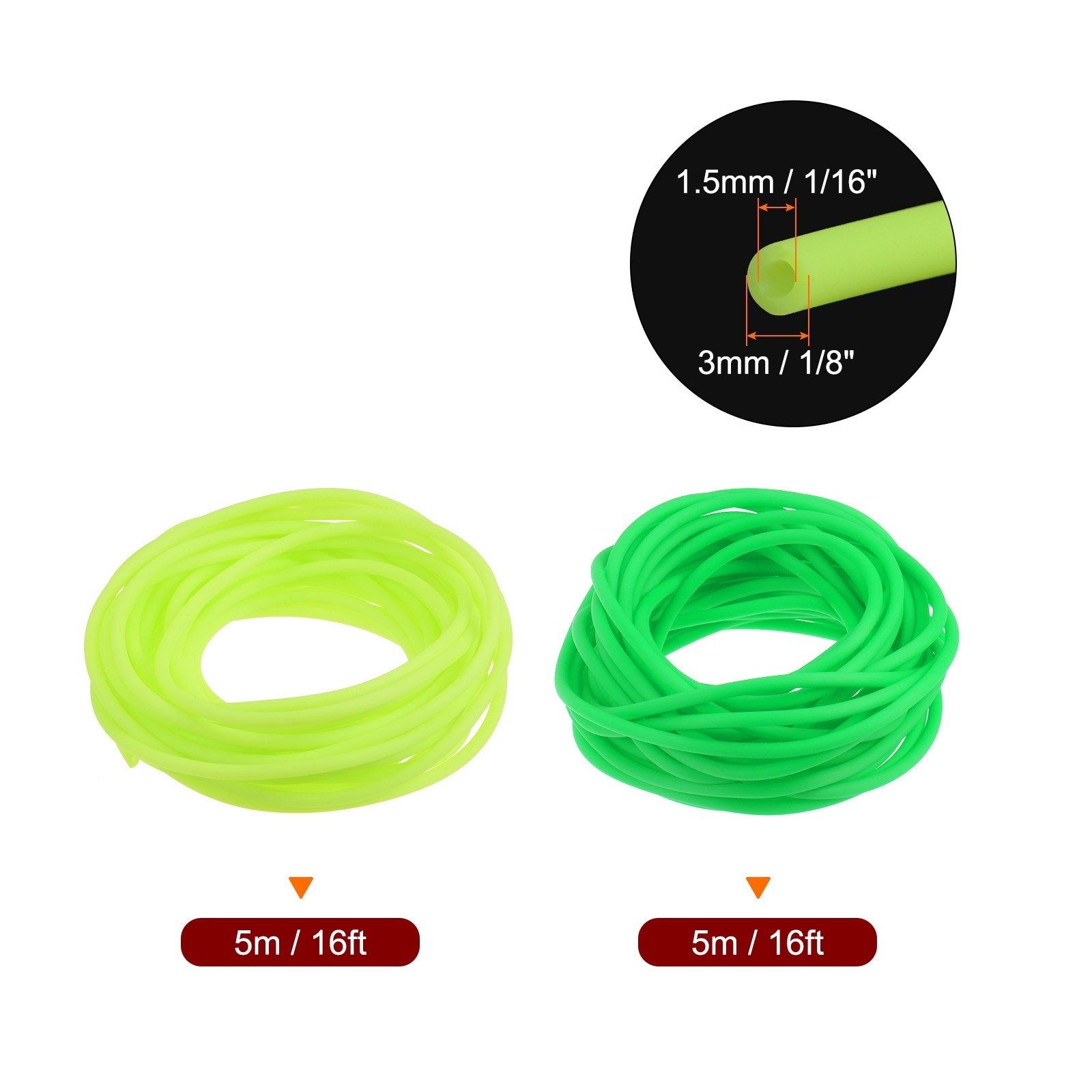 Rubber Cord Tube Hollow Pipe Hole Silicone Tubing Set for DIY Jewelry Making Necklaces Bracelet
