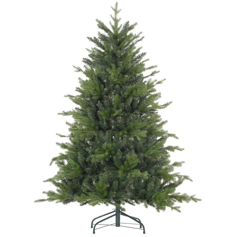 Easy Setup 5ft Christmas Tree with Hinged Branches and Metal Stand