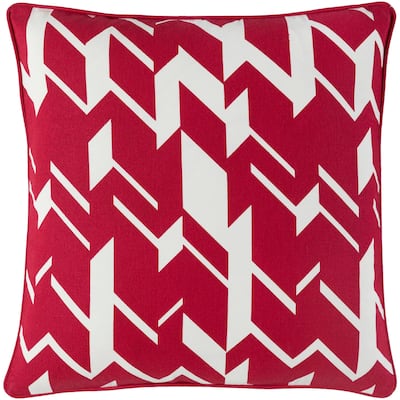 Tempestas Stormy Holiday Bright RedDown or Poly Filled Throw Pillow 18-inch