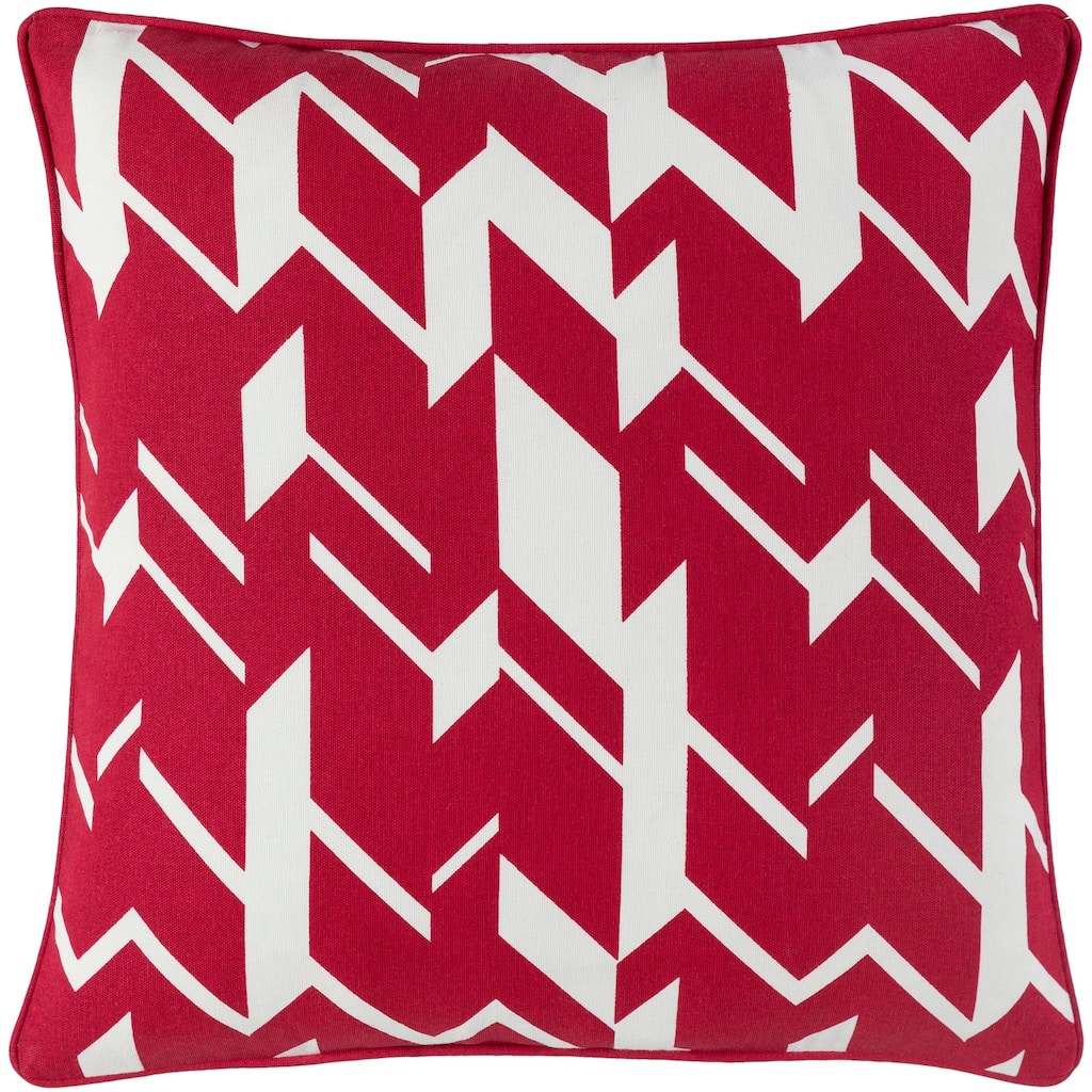 Tempestas Stormy Holiday Bright RedDown or Poly Filled Throw Pillow 18-inch