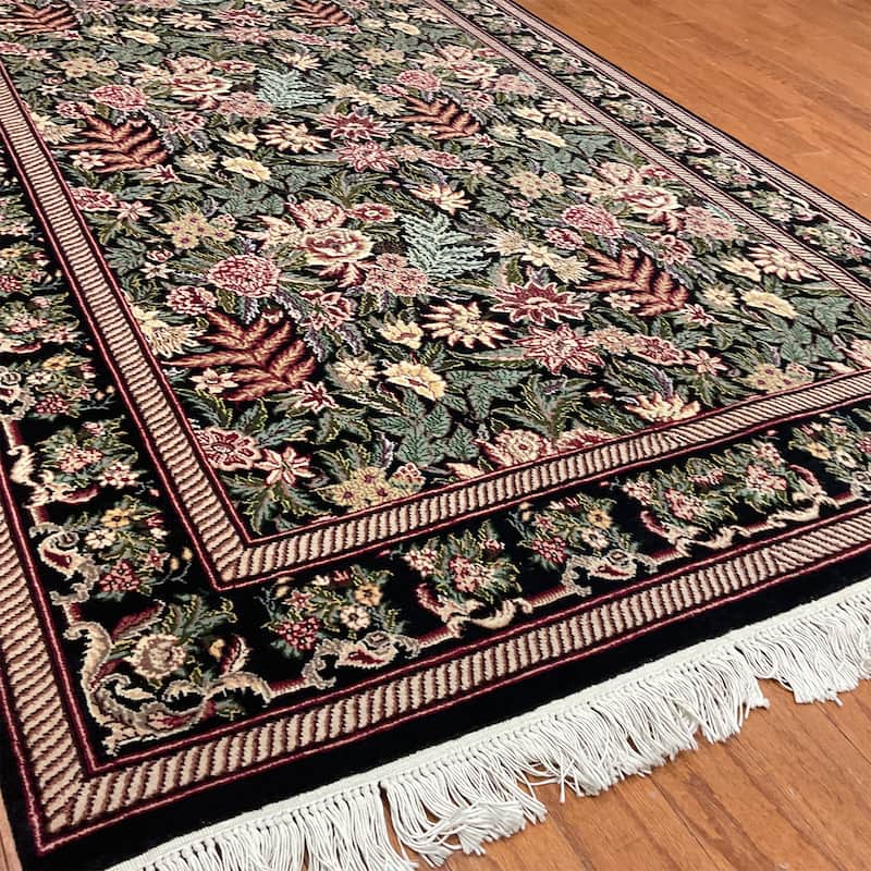 HERAT ORIENTAL Handmade William Morris Wool Rug - 4' x 6'2"