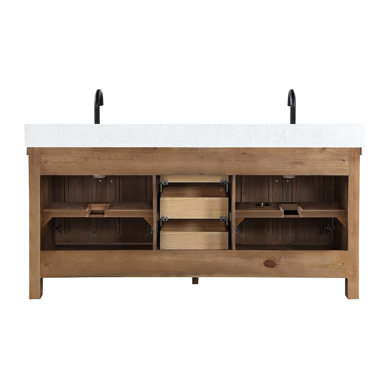 Javier Bath Vanity with Composite Stone Top without Mirror