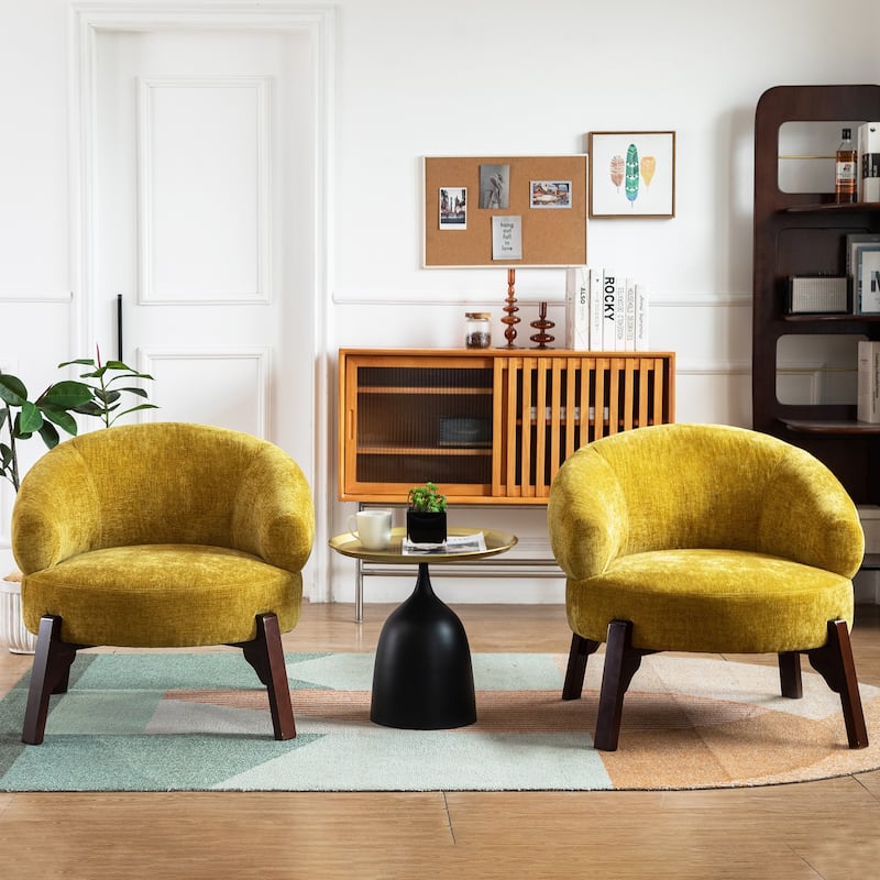 XINMICS Modern Accent Chair Upholstered Armchair for Living Room, Bedroom