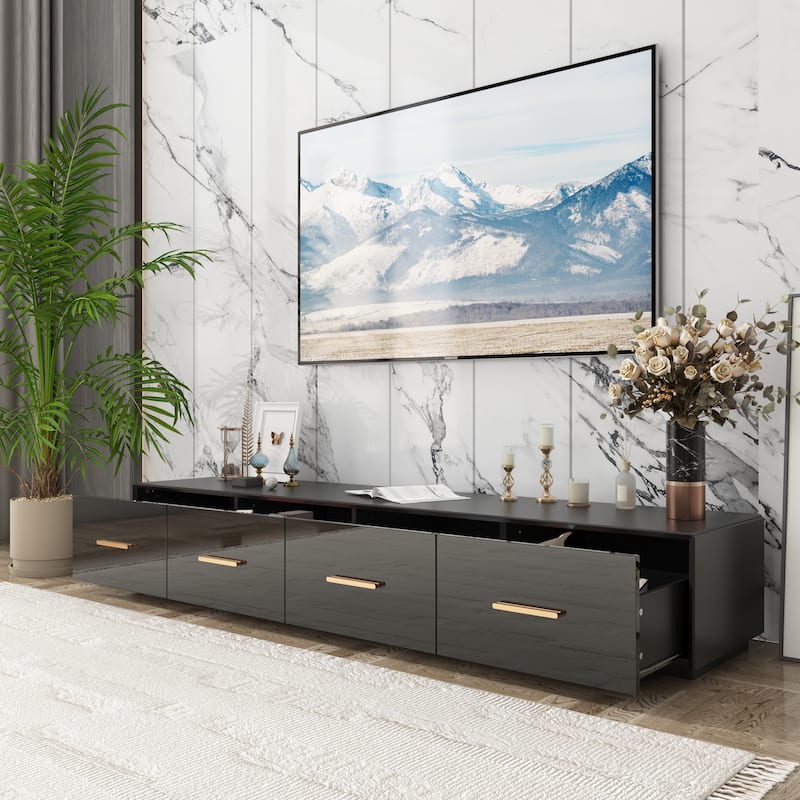 Multimedia Console Ample Storage Upgrade Your Living Room's Aesthetic - 70.9"