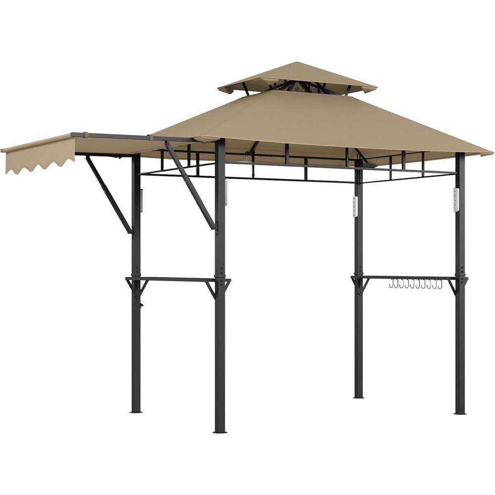 8x5 ft Durable BBQ Grill Gazebo, Weather-Resistant Canopy Shelter for Patio & Backyard - N/A