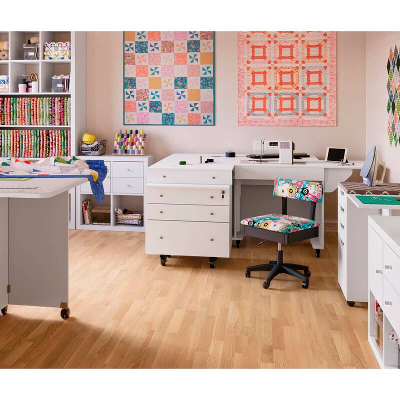 Kangaroo & Joey Sewing Cabinet Ash White