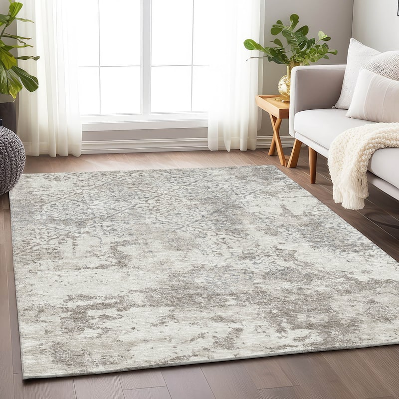 Premium Washable Super Soft Vintage Trellis Mayfield Rug - Ivory - 10' x 14' - Rectangle