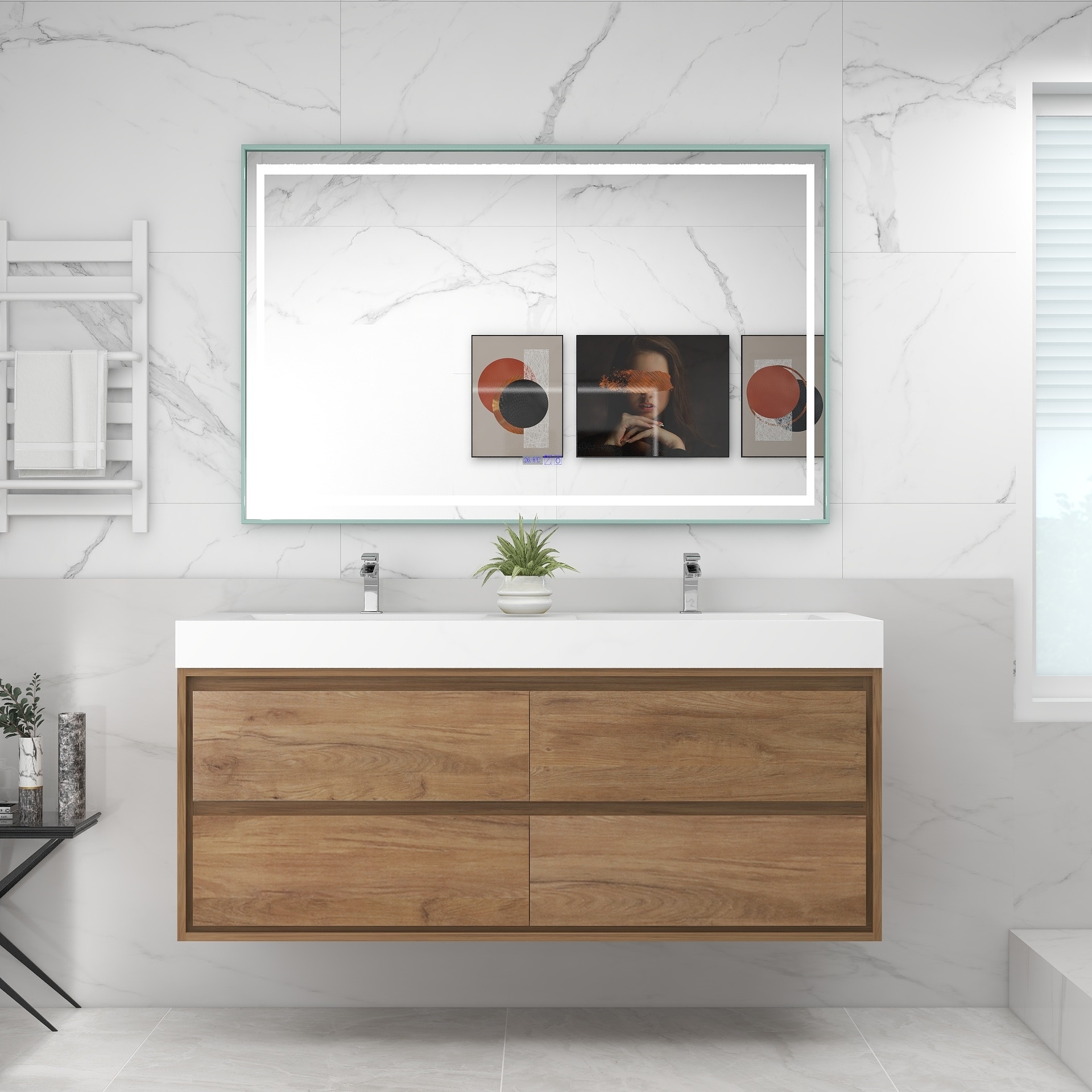 Morava 60" Floating Vanity with Double Sink - 60