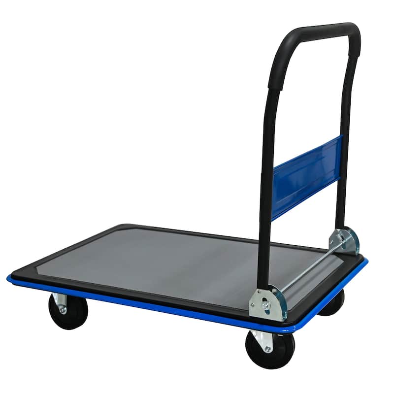 Heavy Duty Folding Flatbed Cart with 360°Swivel Wheels