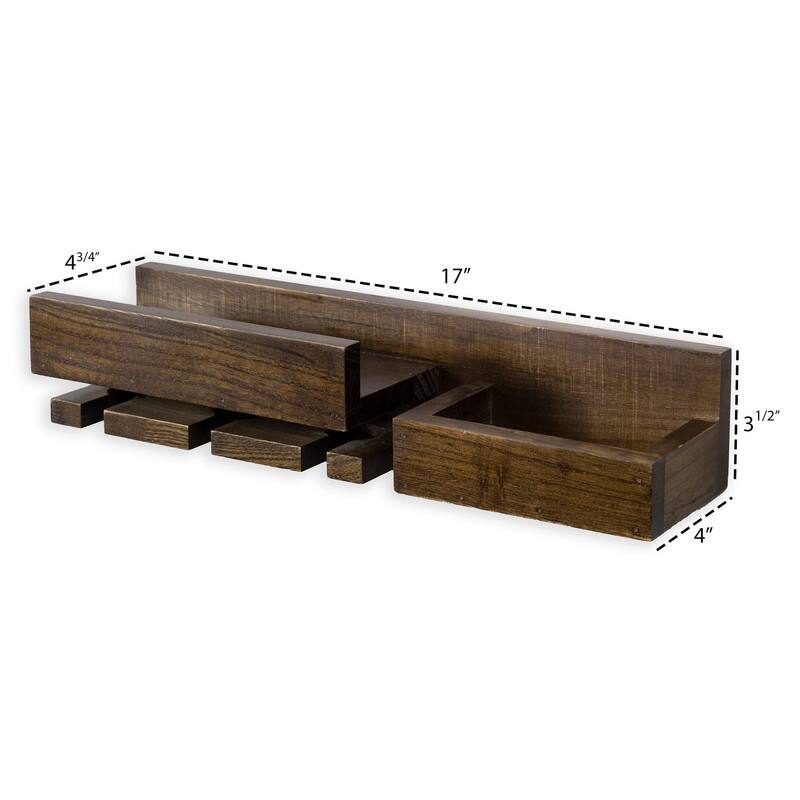 Semillon Wall Mounted Wine Rack - 17"D x 4"W x 3"H