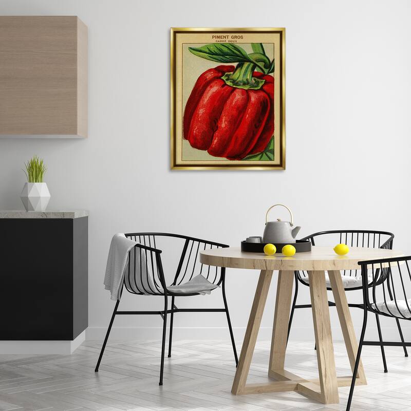 Stupell Country Vintage Pepper Framed Floater Canvas Wall Art Design By Lil' Rue