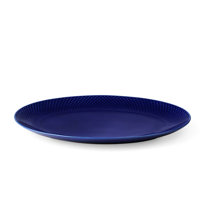 Lyngby Porcelain Rhombe Color Oval Serving Dish