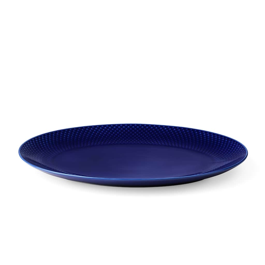 Lyngby Porcelain Rhombe Color Oval Serving Dish