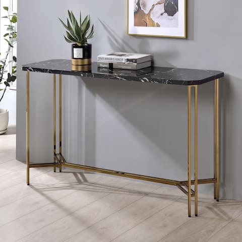 Strick & Bolton Dominic Faux Marble Sofa Table
