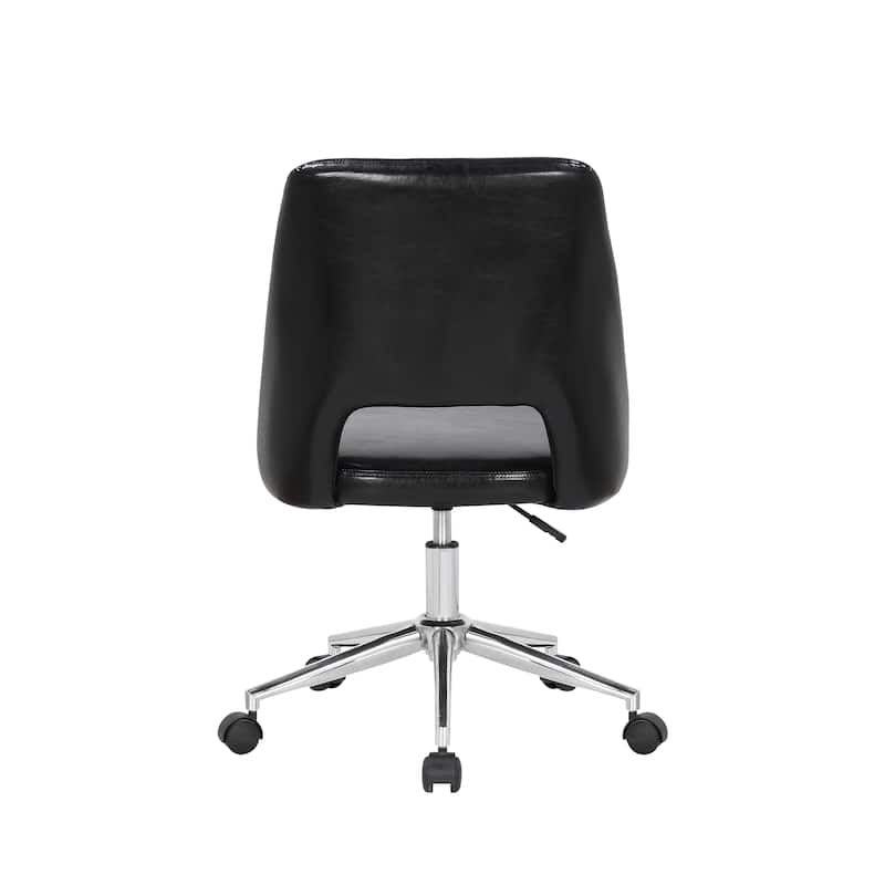 Porthos Home Krew Office Chair, PU Leather Upholstery, Roller Wheels