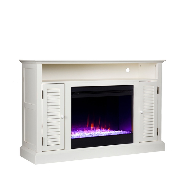 Distressed on sale electric fireplace