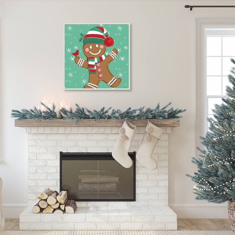 Festive Christmas II by Anne Tavoletti Framed Canvas Wall Art Print
