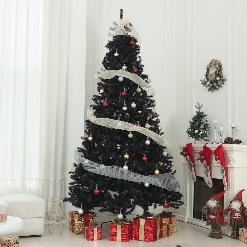 Full and Lush 7.5ft/9ft Unlit Christmas Tree for Home and Office Decor