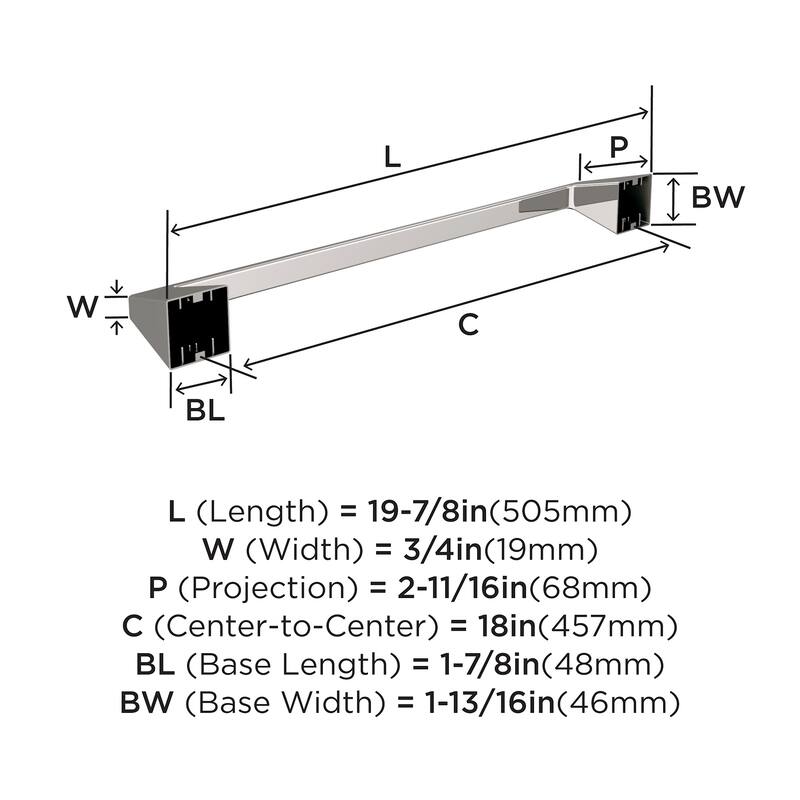 Amerock Blackrock 18" Towel Bar