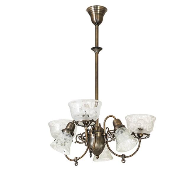 Meyda Tiffany 253212 Revival Gas and Electric 6 Light 27" Wide