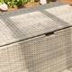 preview thumbnail 68 of 73, Glitzhome 140 Gallon Outdoor Patio Oversize Storage Bench Wicker Table Deck Box