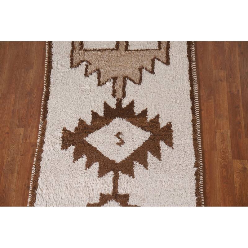 Anatolian Turkish Runner Rug Handmade Oriental Wool Carpet - 3'2"x 11'7"