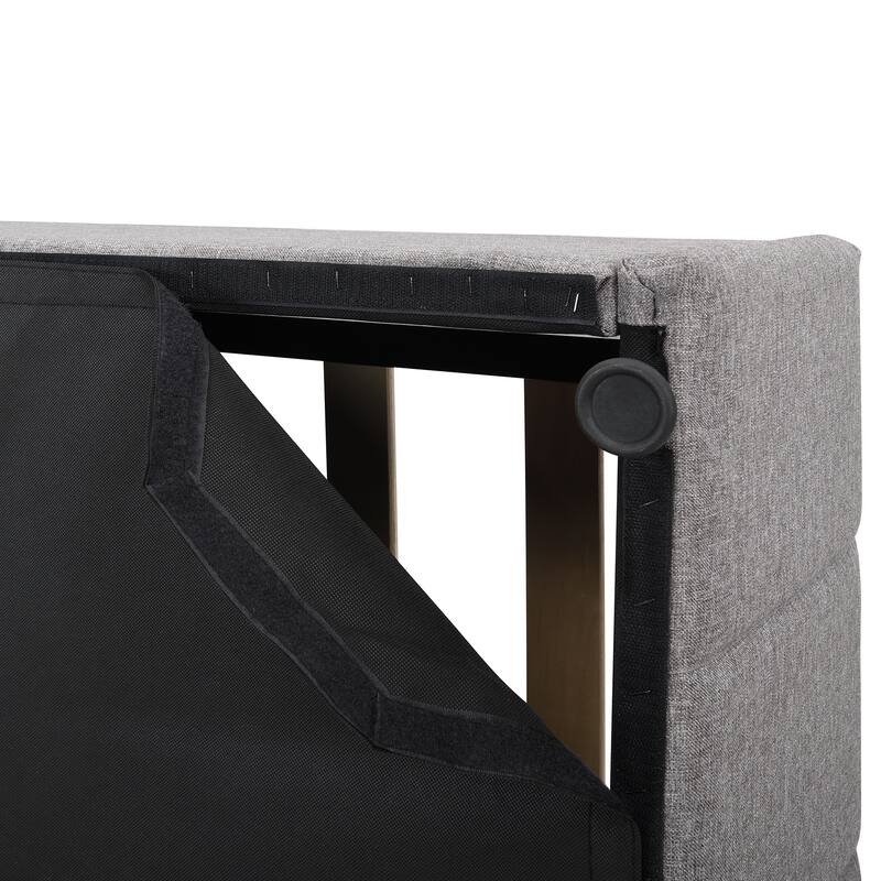 Mordern Upholstered Platform bed with a Hydraulic Storage System