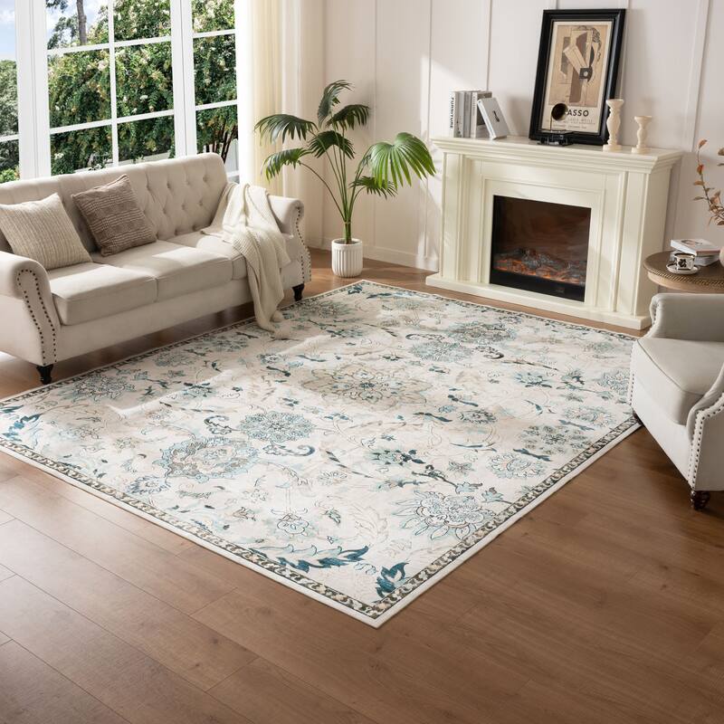 Soft and Non-Slip Machine-Washable Foldable Multi-Use Area Rug