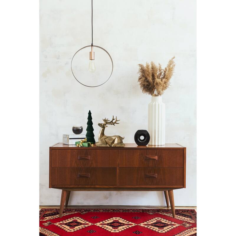 ECARPETGALLERY Hand-knotted Anadol Red Wool Rug - 5'3 x 6'8