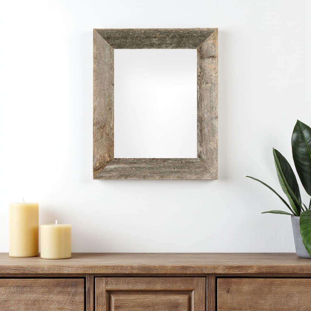 11"x14" Rustic Weathered Grey Picture Frame with Plexiglass Holder