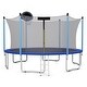 preview thumbnail 4 of 5, 14 ft Trampoline Combo with Net Ladder Basketball Hoop for Kids